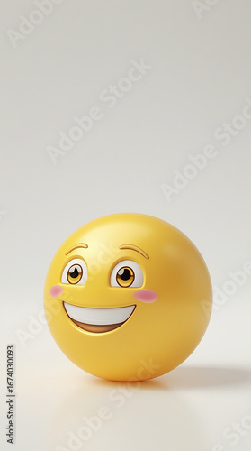 Smile Emoji and 3D Icon High Quality Image