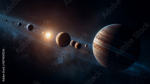 Exploring the mysteries of the solar system a cosmic journey through planets and stars in an enigmatic space environment captured from a stunning viewpoint