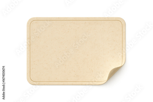 Wallpaper Mural Paper sticker label isolated on white background offers blank adhesive surface perfect for creative designs Torontodigital.ca