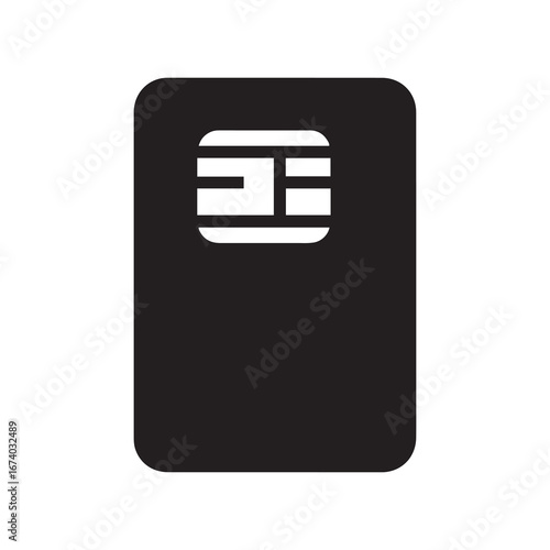Black and White Credit Card with EMV Chip