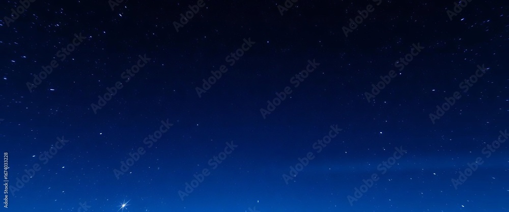 Fototapeta premium Deep blue night sky filled with countless stars, color, nocturnal