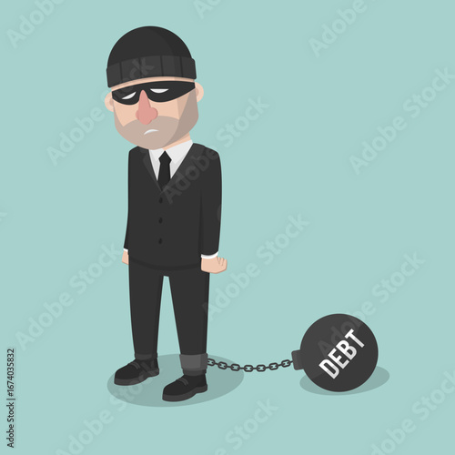 Business man with beard as Arabic business man vector illustration design