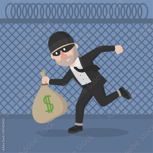 Business man with beard as Arabic business man vector illustration design