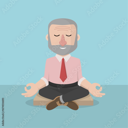 Business man with beard as Arabic business man vector illustration design