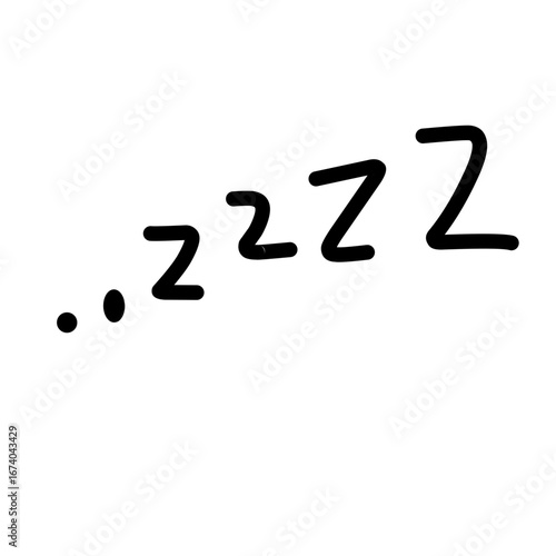 Vector illustration, business doodle. Letters "ZZZZ"