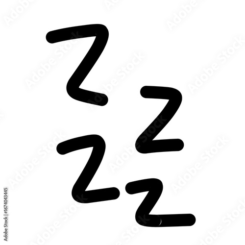 Vector illustration, business doodle. Letters "ZZZZ"