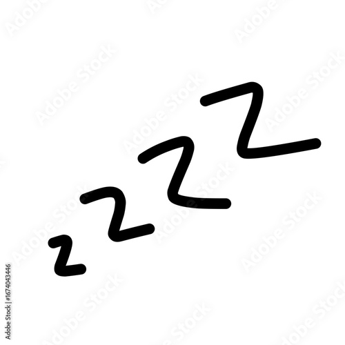 Vector illustration, business doodle. Letters "ZZZZ"