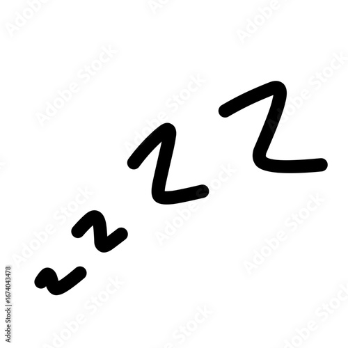 Vector illustration, business doodle. Letters "ZZZZ"