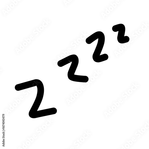 Vector illustration, business doodle. Letters "ZZZZ"