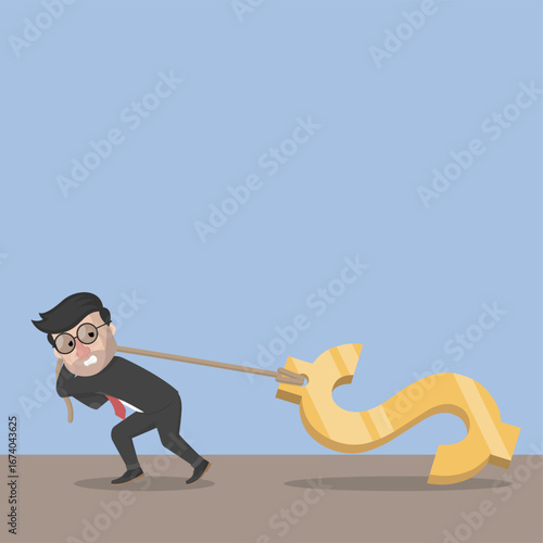 Business man with beard as Arabic business man vector illustration design