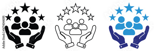 customer retention icon. customer loyalty icon. icon for app, ui and website. vector illustration on transparent background.