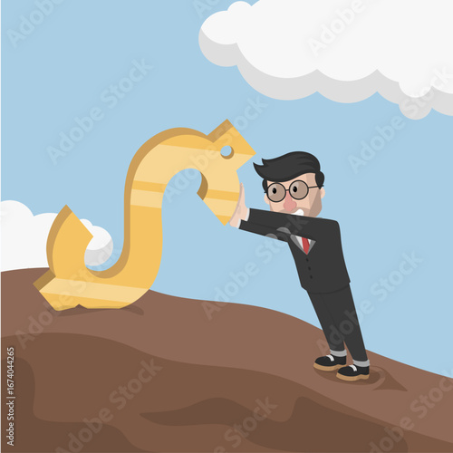 Business man with beard as Arabic business man vector illustration design