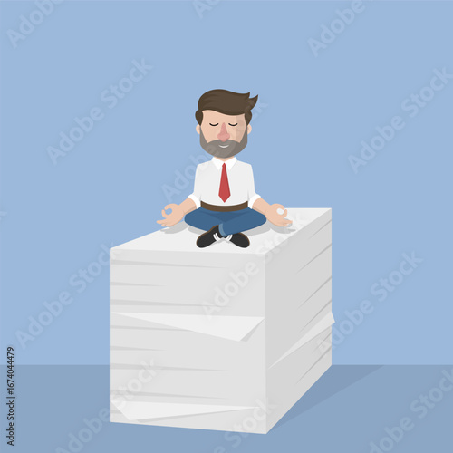 Business man with beard as Arabic business man vector illustration design