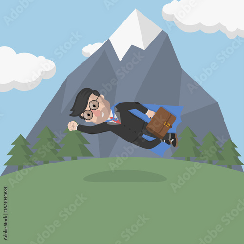 Business man with beard as Arabic business man vector illustration design