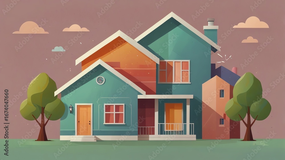 Fototapeta premium house in the forest