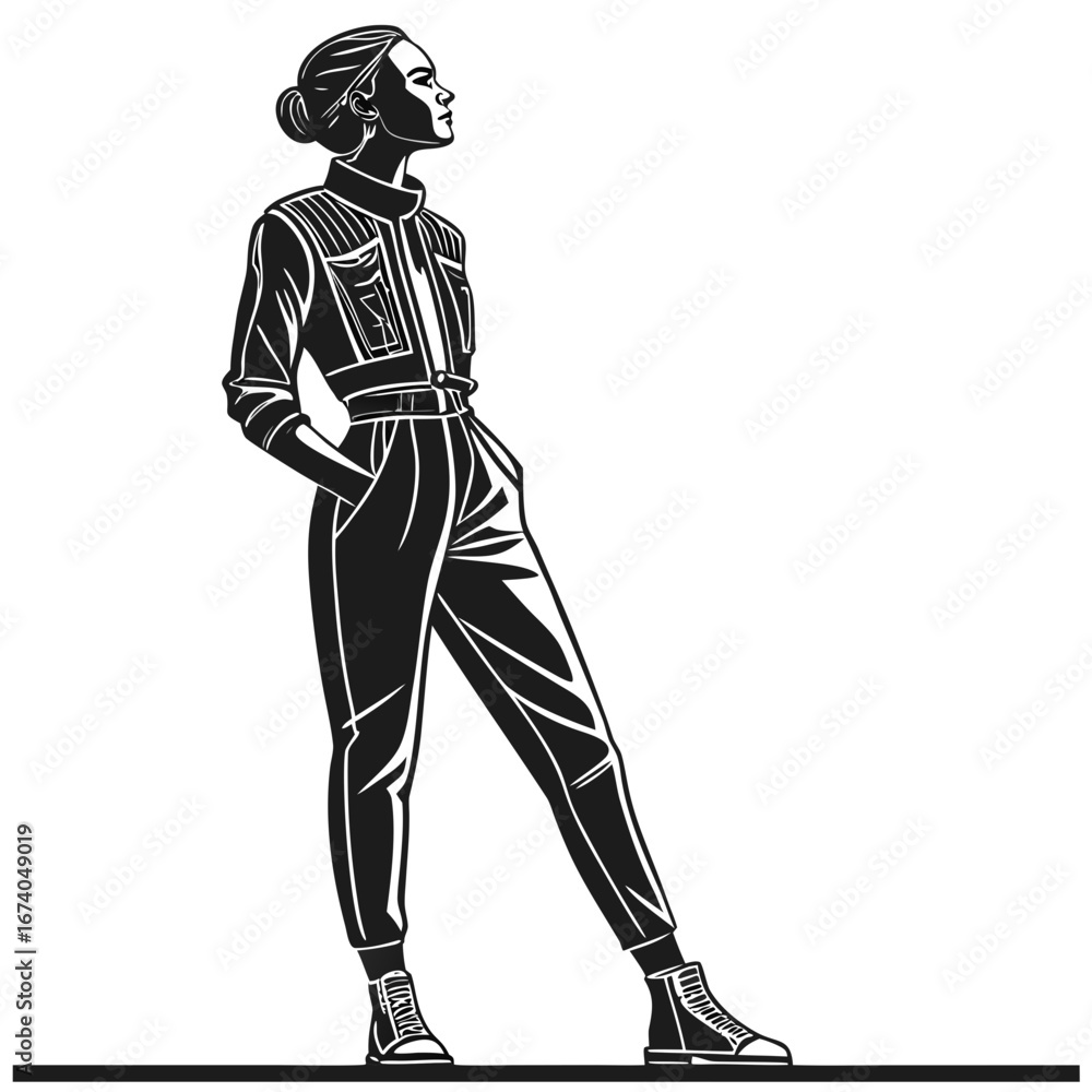 Fototapeta premium silhouette of a man