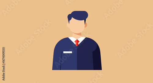 Professional businessman in a dark suit and red tie, representing corporate identity, leadership, and success. Ideal for business, HR, or profile icon usage.