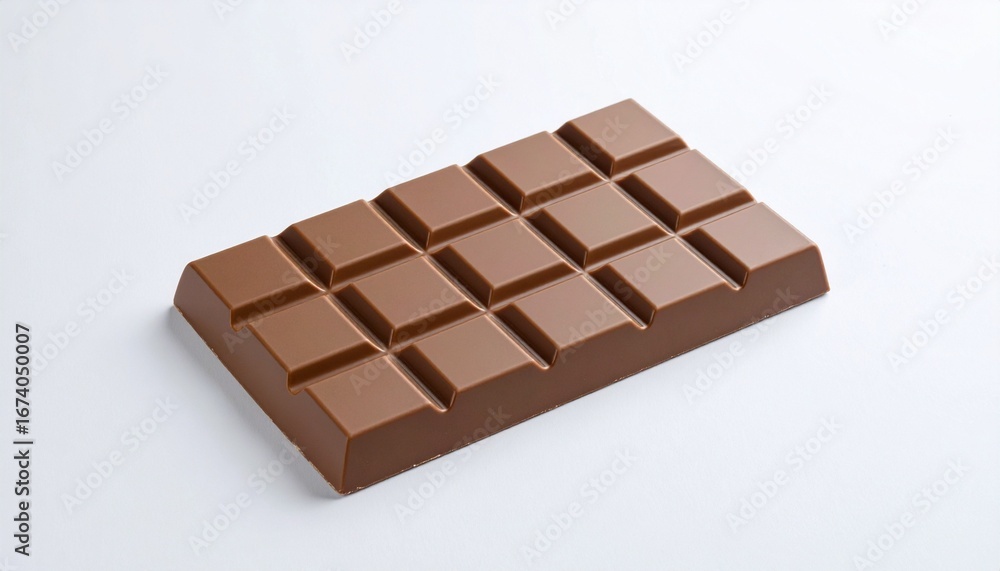 Fototapeta premium chocolate bar on white background