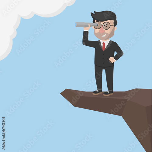 Business man with beard as Arabic business man vector illustration design