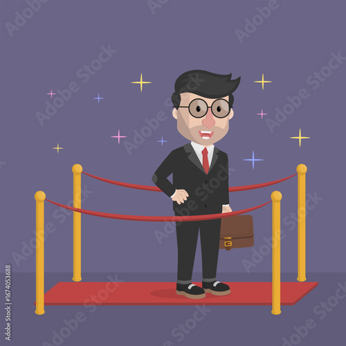 Business man with beard as Arabic business man vector illustration design