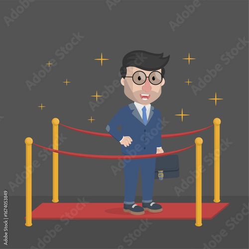 Business man with beard as Arabic business man vector illustration design