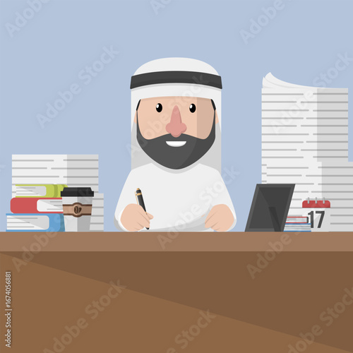 Business Man concept for advertising design with vector illustration Design
