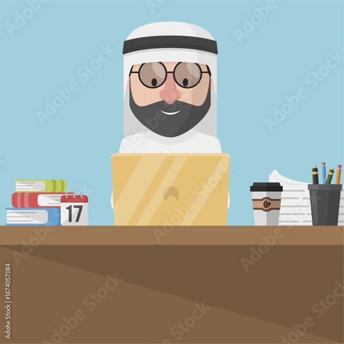 Business Man concept for advertising design with vector illustration Design