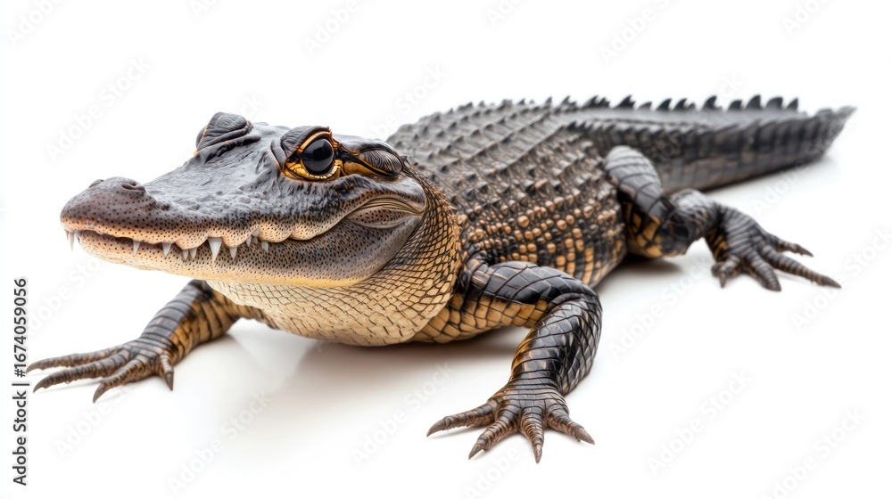 Obraz premium Young alligator profile