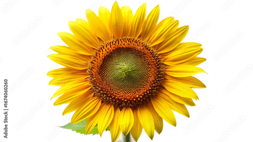 Fototapeta premium sunflower on white background