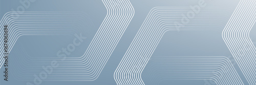 Abstract hexagon lines on gray background. Geometric stripe line art design for poster, brochure, cover, website, banner.