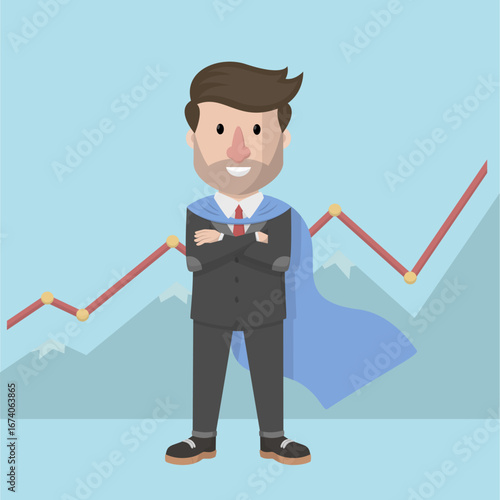 Business Man concept for advertising design with vector illustration Design