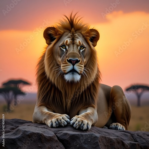 Wallpaper Mural lion in the sun Torontodigital.ca