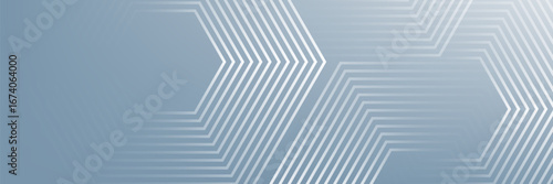 Abstract hexagon lines on gray background. Geometric stripe line art design for poster, brochure, cover, website, banner.