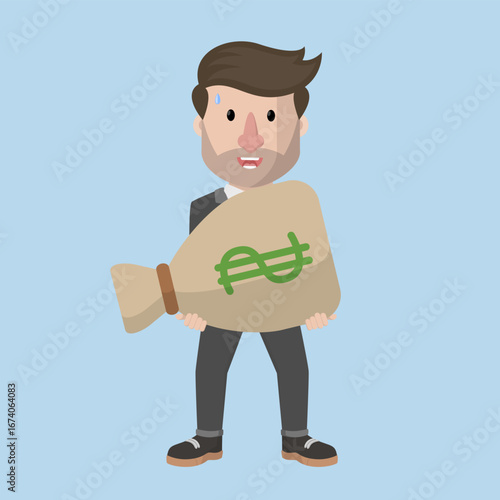 Business Man concept for advertising design with vector illustration Design