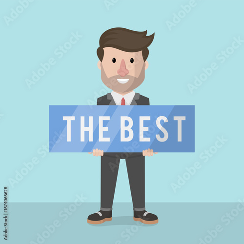 Business Man concept for advertising design with vector illustration Design
