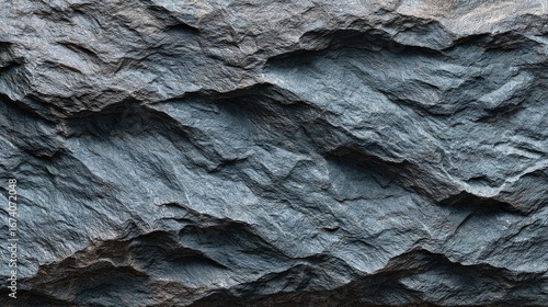 Textured Gray And Blue Stone Wall Pattern