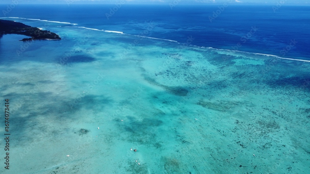 Obraz premium Blue sea lagoon, Mauritius