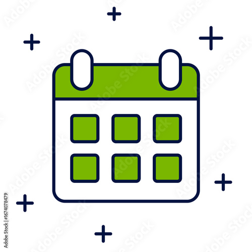 Filled outline Travel planning calendar and airplane icon isolated on white background. A planned holiday trip. Vector
