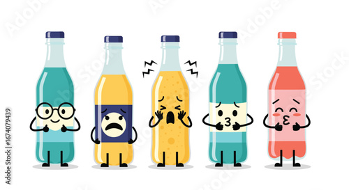 Animated embodied beverages expressing emotions in a fun and playful manner