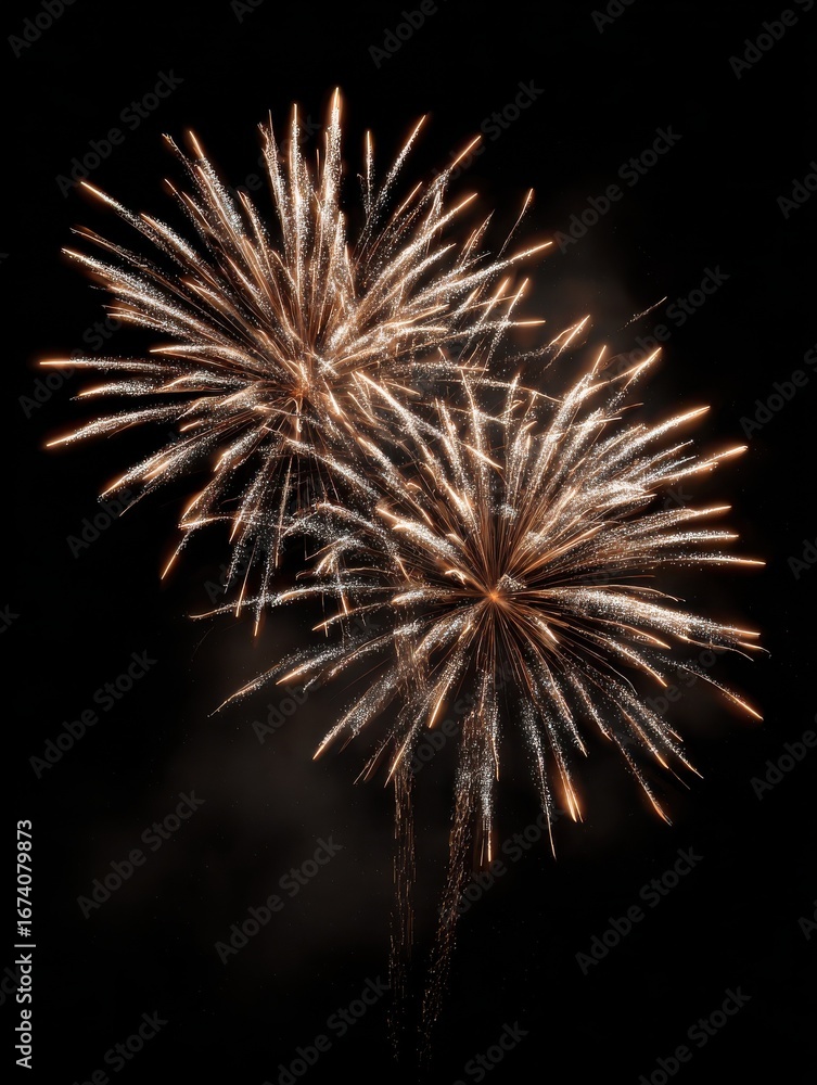 Obraz premium golden 2028 new year fireworks celebration