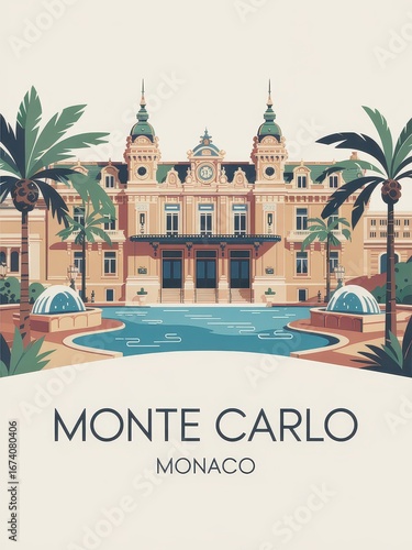 Vintage Travel Poster of Monte Carlo
