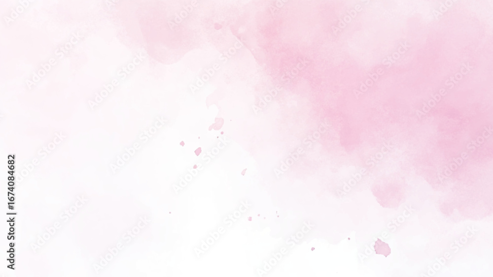 Obraz premium Abstract Watercolor Background Soft Pink and White Hues Blending Brushstrokes Textured Design Element for Wedding Invitations Feminine Branding Projects Pastel Color Palette Digital