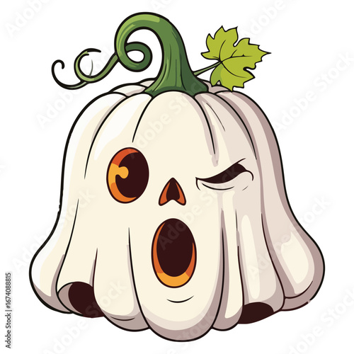 Modern Halloween Pumpkins Illustration