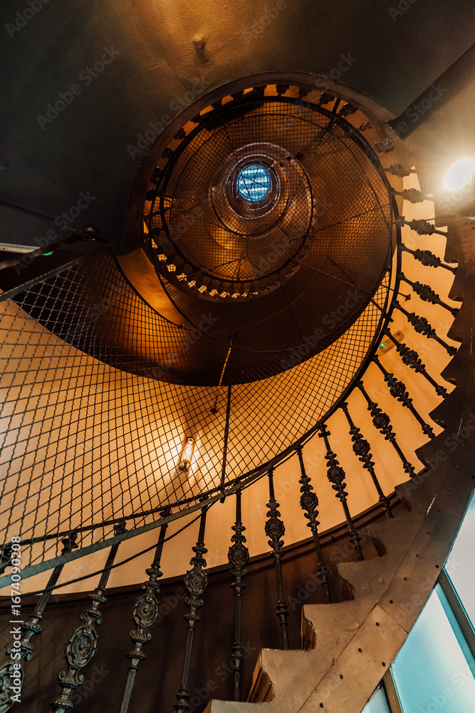 Fototapeta premium Budapest Hungary 21072025 The Spiral Staircases of Budapest