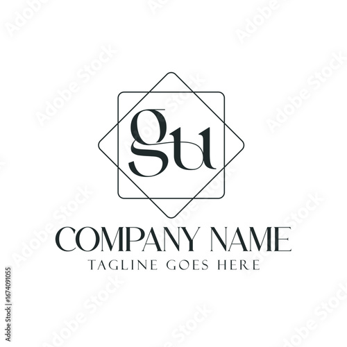Letter GU or UG Creative Luxury Vector Logo Design for Jewelry, Boutique, and Business