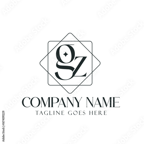 Letter GZ or ZG Creative Luxury Vector Logo Design for Jewelry, Boutique, and Business