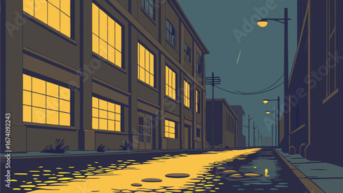 Night City Alleyway Reflections.