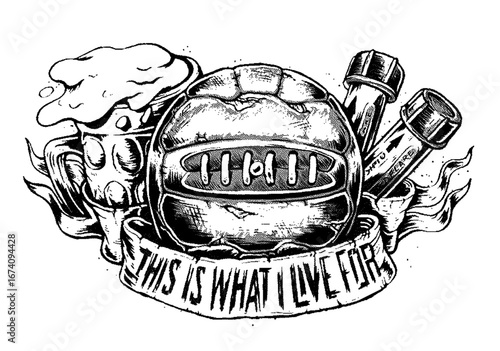 Football helmet with banner and tubes
