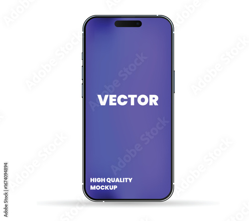 Mobile phone template similar to iphone mockup illustration