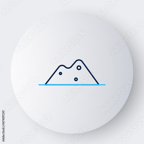 Line Salt icon isolated on white background. Colorful outline concept. Vector